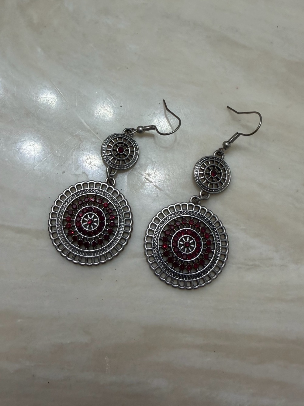 Red earrings